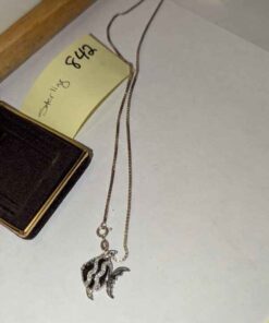 Sterling necklace with fish pendant