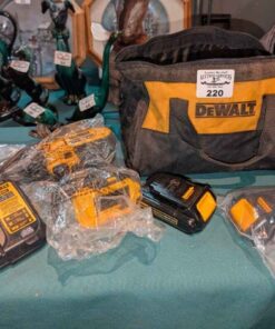 DeWalt 20 V cordless drill, charger, batteries
