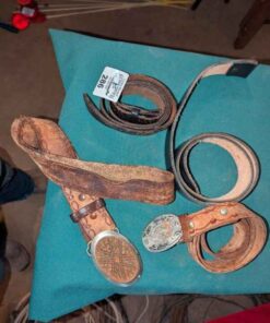 Leather belts and buckles