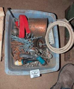 Chain, Tie down, garden nozzle, etc