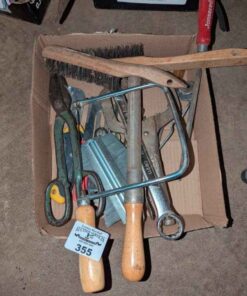 Hand Saw, wire brushes, tin snips, etc