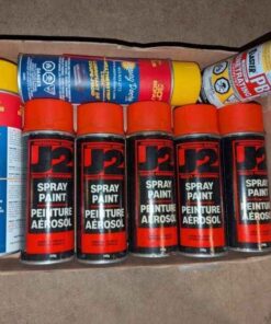 Spray paint, Weatherstrip lube, etc