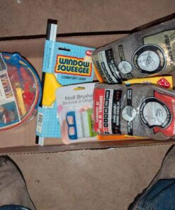 Squeegees, steel wool, nail brushes, etc