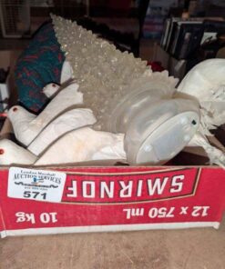 Tree Skirt, dove ornaments, battery operated tree