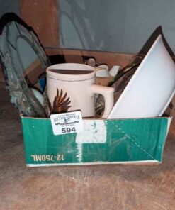 Tea pot, serving platters, stein, vase, ladle, etc