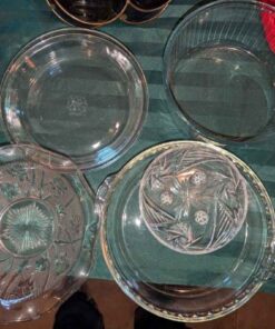 Glass bowls, pie plates, etc