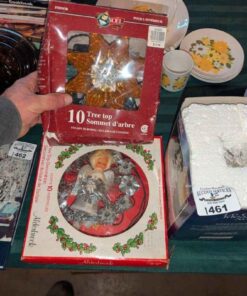 Christmas vintage tree toppers and acrylic tree