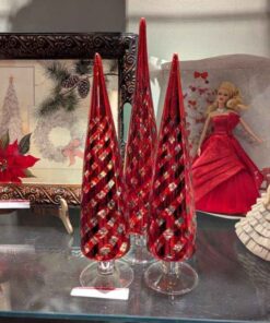 Accent glass Christmas trees