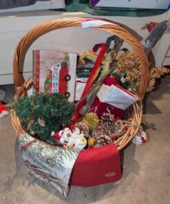 Large basket, Cardinal Kitchen towels, Wreath hangers, etc