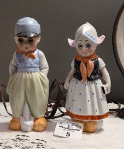 Dutch Boy and Girl Vintage Table lamps