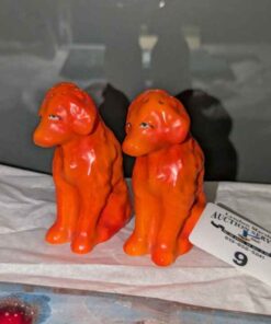 Vintage Orange Dog Salt and Pepper shakers