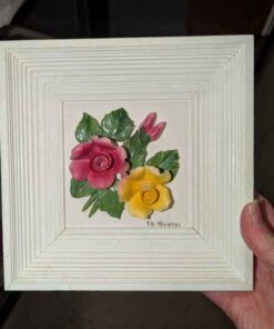 J.D Chantal Framed Porcelain Flowers