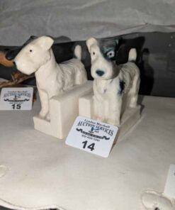 Ceramic Terrier Dog Book ends