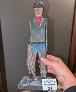 Wooden Folk Art Cowboy figure