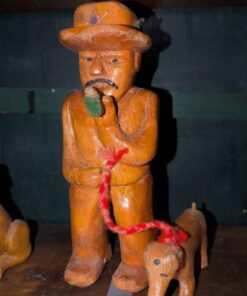 Keer Folk art Carving of Man and his dog