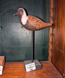 Folk Art Carved Golden Plouer statue