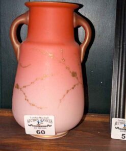 Double handled Vase with gold overlay