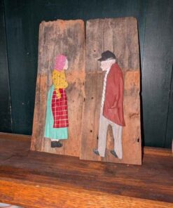 Hand carved and painted Washroom markers