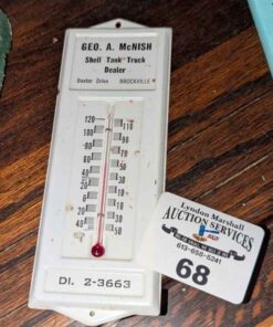 Geo. A. McNish Metal Advertising Thermometer