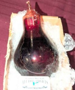 Vintage Red Glass Fire Grenade