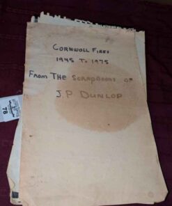 Cornwall Fires 1945-1975 Scrapbook reprint collection
