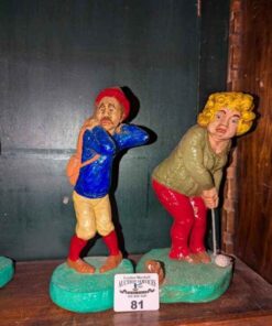 Whimsical Plaster Golf figures