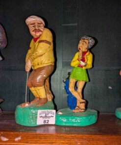 Whimsical Plaster Golf Figures
