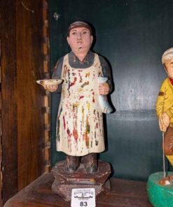 Wooden Fish Monger Statue