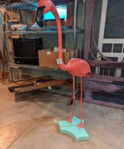 Flamingo Statue - Wood Carved