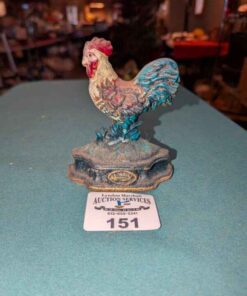Cast Rooster Door Stop