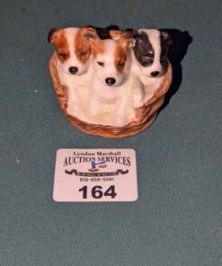Royal Doulton Puppies in a basket Figurine HN2588
