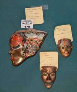 Assorted Brass wall masks