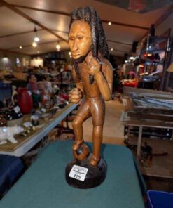 Jamaican Wood Carved Soccer player