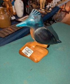 Wooden Blue Jay Statue