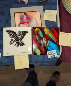 Clarence Wells Haida, R.C Gorman and unmarked decorative Tiles