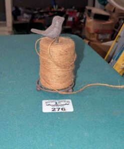 Cast Iron Twine roller with Bird accent
