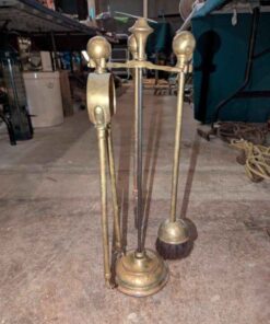 Brass fireplace set