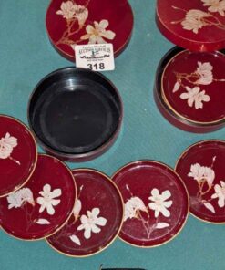 Magnolia Otagiri Lacquerware coaster set