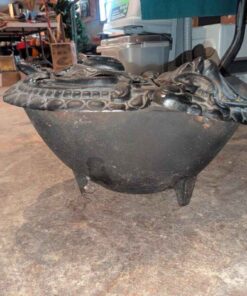 Rare Victorian Cast Iron Coal Scuttle