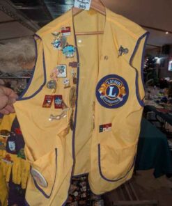 Lion's Club Vest and assorted Pins