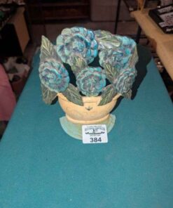 Cast Potted Plant Door Stop