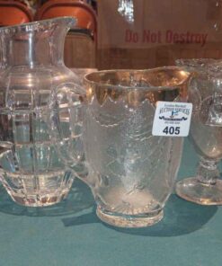 Glass Pitchers and vase
