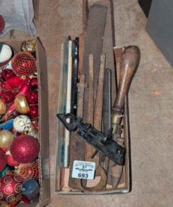 Cast latch, files, snips, wrenches, etc