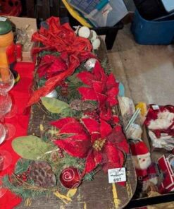 Artificial Poinsetta hanging