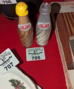 Pepsi Cola Salt and pepper shakers - one top is missing