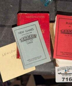 John Waddington Ltd Lexicon Card game rule books - 1935