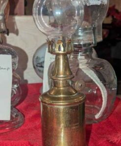 Antique Brass "Lampe Pigeon" oil lamp