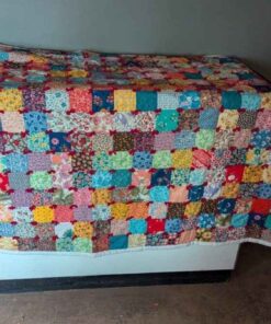 Patchwork tie lap quilt