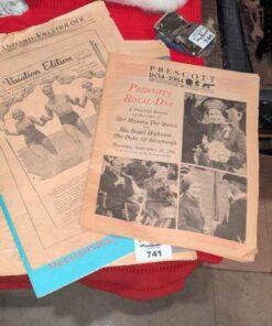 Historical Newsprint; Royal Visit, Vacation Ed. & Cornwall Standard Free holder 1940