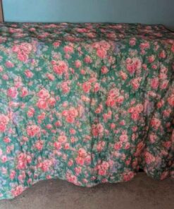 Antique "Flower Garden" Hand stitched Bed Spread C.1930